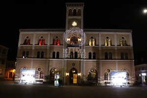 Illuminiertes Rathaus