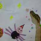 Bildcollage von Charlotte (9) zur Geschichte „Die Spinne und der Drache“