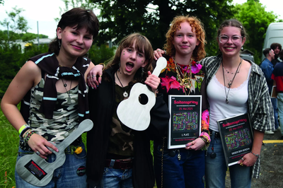 Die Siegerband Catcall beim diesjährigen Nachwuchbandfestival Saitensprung