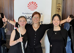 v.l.n.r.: Anastasiia Lytvyn, Karina Erhard und Lina Chen