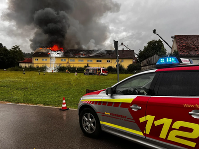 Dachstuhlbrand in Aufham