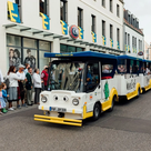 Der Innenstadt-Express ist auch zur Volksfest-Zeit wieder unterwegs.

