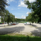 Freibad-Parkplatz gesperrt