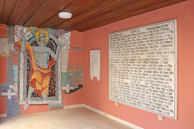 Am Kriegerdenkmal an der Spitalkirche werden am Sonntag die Toten der beiden Weltkriege geehrt.