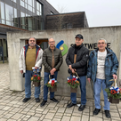 Von links nach rechts: Wolfgang Loy, Manfred Erhardt, Erwin Halmich und Ludwig Koller. 
Nicht auf dem Bild: Alfred Meingassner und Helmut Schuster.