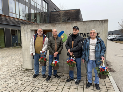 Von links nach rechts: Wolfgang Loy, Manfred Erhardt, Erwin Halmich und Ludwig Koller. 
Nicht auf dem Bild: Alfred Meingassner und Helmut Schuster.