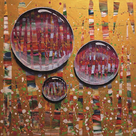 Das Werk „Glücksmomente“ von Birgit Oko ist Teil der Ausstellung. 