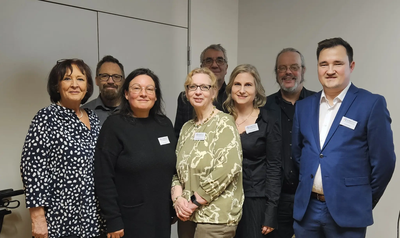 v.l.n.r.: Anke Chapman-Smets, Alexander Mörwald, Doris Schinagl, Petra Mildebrath-Wendt, Klaus Kuhn, Denise Antonioli, Volker Brockhaus, Andre Harney