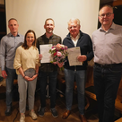 Von links: Markus Friedrich (2. Vorsitzender), Karola Mayer (1. Vorsitzende), Florian Brunthaler, Klaus Baumgärtel, Roland Bergmeier (3. Vorsitzender)