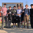 Bei der Siegerehrung des „Best Line Contest“ beim IlmJam im Dirtpark Pfaffenhofen: v. l. n. r. Jonas Hirsch, Alexander Podobnik, Tobias Hanel, Luis Peters, Ricardo Gabriel, Simon Richter, Simon Klar, Leonardo Kovacs und Felix Grimm. 