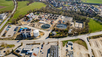 Die Arbeiten an der Kläranlage an der Joseph-Fraunhofer-Straße gehen voran. 