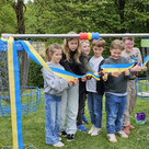 Die Kinder eröffneten offiziell den Parcours. 