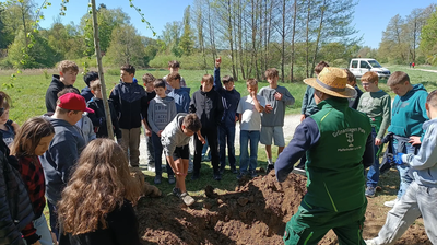Baum Nummer 5: Stadtwerke pflanzen Zitterpappel mit Georg-Hipp-Realschule