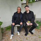 Steffen Kopetzky und Peter Thiers gemeinsam bei der offiziellen Begrüßung am Flaschlturm. 