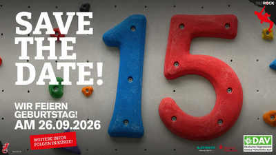 SAVE THE DATE - 15 Jahre PAFRock Kletterhalle