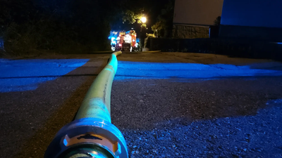 Nächstlicher Brand in Sauna