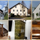 von links nach rechts: Einfamilienhaus von 1948, Bauernhaus von 1923, Greddachhaus von 1704