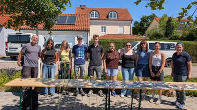 Stadtgrün-Leiter Mario Dietrich begrüßte den Geografie-Kurs des Erasmus Gymnasiums Amberg am Schillerring. 