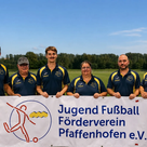 Foto: Folgende Vorstandsmitglieder des Jugendfußball Fördervereins wurden für die kommenden zwei Jahre gewählt (v.l.n.r.): Tobias Ullrich (3. Vorsitzender), Ralph Steffen (1. Schriftführer), Simon Langer (2. Schriftführer), Andrea Langer (1. Kassier), Benjamin Lutz (1. Vorsitzender), Jürgen Nowak (2. Vorsitzender)