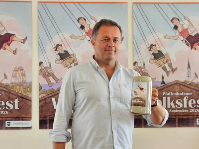 Das Volksfestplakat 2026 hat der Pfaffenhofener Gottfried Müller erstellt. 