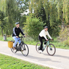 Radeln durch den Bürgerpark. 