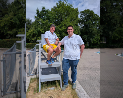 Die stellvertretende Geschäftsführerin der Bäder, Birgit Kellerer, und der Meister für Bäderbetriebe, Thomas Roth, blicken zufrieden auf die Sommersaison 2026 zurück. 