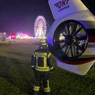 Feuerwerk-Verspätung wegen Hubschrauberlandung