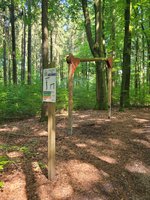 Foto sation 13 mit Holzgerüst zum lang hangeln