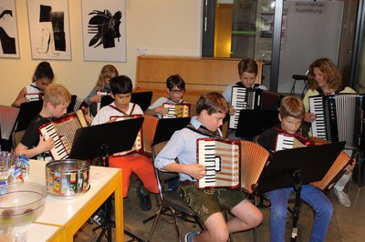 Akkordeon-Ensemble beim Tag der offenen Tür 2016