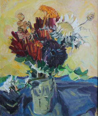 Walek Neumann: "Großer Trockenstrauß" (1996; 61 x 51 cm; Öl auf Leinwand)