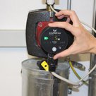 Eine hocheffiziente Heizungspumpe der Energieeffizienzklasse A.