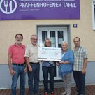 v.l.n.r: A. Lohwasser (VdK), E. Schlotter (Förderverein Tafel), P. Eidenberger (Tafelleitung), E. Lüth (VdK) und A. Heigl (VdK)