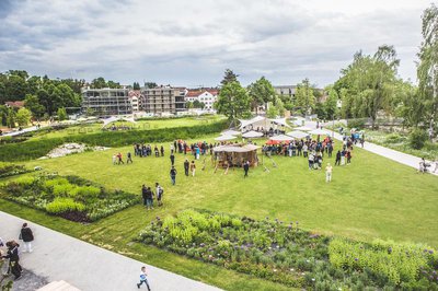 Der Bürgerpark und die anderen neuen Grünflächen sollen auch weiterhin genutzt werden – sei es für Veranstaltungen oder einfach zum Sonnen, Spielen und Verweilen.