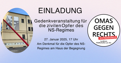 Gedenkveranstaltung für die zivilen Opfer des NS-Regimes