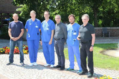 (v.l) Dr. Alexander von Mendel, Dr. Yvonne Steng, Dr. Volker Stagge, Dr. Hansjörg Aust, Dr. Andreas Kinskofer, Dr. Lorenz Eberle  (Bild: Frömer)