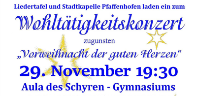 Wohltätigkeitskonzert zugunsten "Vorweihnacht der guten Herzen"