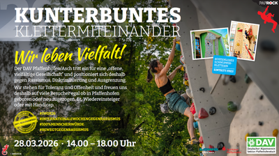 Kunterbuntes Klettermiteinander