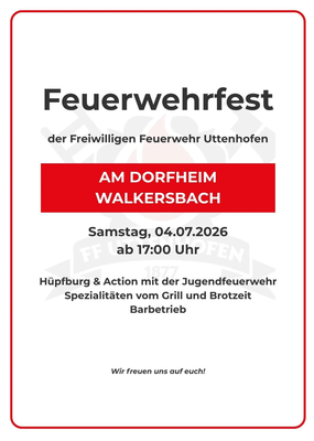 Feuerwehrfest FF Uttenhofen