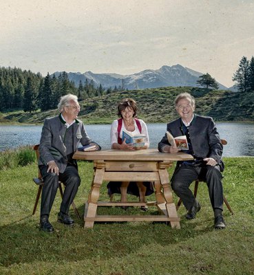 Die drei bekannten bayerischen Schauspieler Gerd Anthoff, Conny Glogger und Michael Lerchenberg