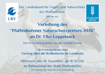 Verleihung des Pfaffenhofener Naturschutzpreises