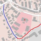 Sperrung Scheyerer Straße bis Kapellenweg vom 17. bis 28. Juni (blau). Sperrung zwischen Insel und Münchner Vormarkt ab 24. Juni wegen Straßensanierungsarbeiten (rot).