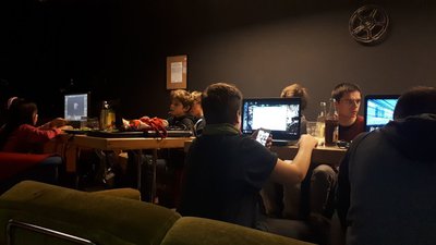 Auf dem Foto zu sehen: der Hackathon, ein Programmierwettbewerb, veranstaltet von Open Project im Utopia.