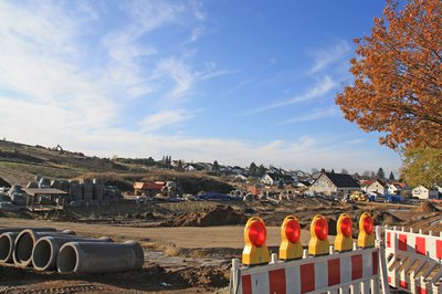 Das Neubaugebiet Pfaffelleiten wird gerade erschlossen