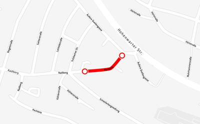 Wegen Erneuerung des Kanals muss ab 23. März ein Teilstück des Radlbergs für den Verkehr gesperrt werden.