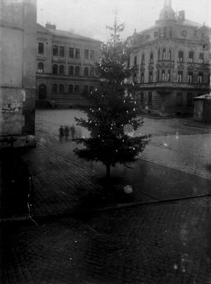 Seit 1929 stellt die Stadt am oberen Hauptplatz einen Weihnachtsbaum auf.