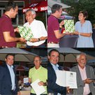 Bürgermeister Herker bedankt sich bei den 2020 aus dem Stadtrat ausgeschiedenen Albert Gürtner, Peter Feßl, Brigitte Axthammer, Hans Bergmeister jun. und Barbara Breher für ihren Einsatz zugunsten der Stadt Pfaffenhofen a. d. Ilm; Kommunale Verdienstmedaillen gingen an Roland Dörfler und Reinhard Haiplik, Kommunale Dankurkunden erhielten Albert Gürtner und Franz Niedermayr.