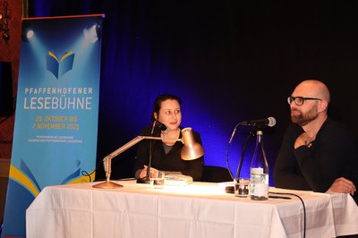 Janine Adomeit und Markus Ostermeier auf der diesjährigen Lesebühne