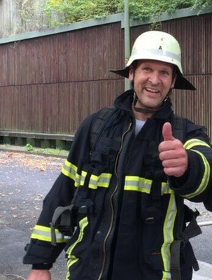 Zweitstärkster Feuerwehrmann Deutschlands im TV-Interview