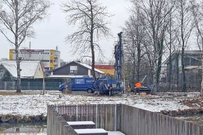 Bohrarbeiten an der Ilm und am Gerolsbachs