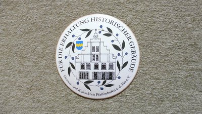 Auszeichnungsplakette des Heimat- und Kulturkreises